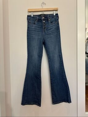 Liverpool Jeans Company Dark Blue High-Rise Wide Leg Jeans